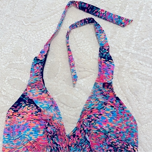 Spanx Love Your Assets By Sara Blakely Glamour Ruffle Tankini Swim Top Small - Picture 4 of 8